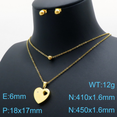 Stainless steel +copper jewelry Necklace  Earrings Wholesale