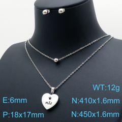 Stainless steel +copper jewelry Necklace  Earrings Wholesale