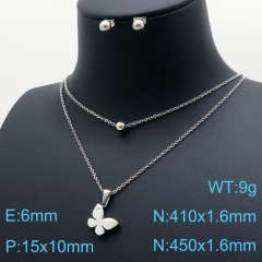 Stainless steel +copper jewelry Necklace  Earrings Wholesale