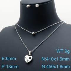 Stainless steel +copper jewelry Necklace  Earrings Wholesale