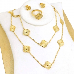 Stainless steel jewelry Necklace Earrings Bracelet ring set Wholesale