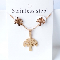 Stainless steel jewelry Earrings necklaces  set Wholesale