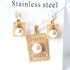 Stainless steel jewelry Earrings necklaces  set Wholesale