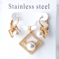 Stainless steel jewelry Earrings necklaces  set Wholesale