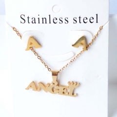 Stainless steel jewelry Earrings necklaces  set Wholesale