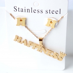 Stainless steel jewelry Earrings necklaces  set Wholesale