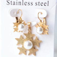 Stainless steel jewelry Earrings necklaces  set Wholesale