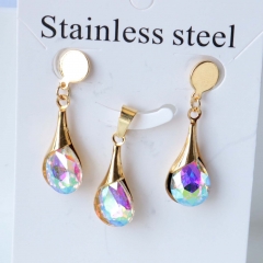 Stainless steel jewelry Earrings necklaces  set Wholesale