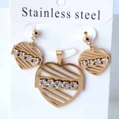 Stainless steel jewelry Earrings necklaces  set Wholesale