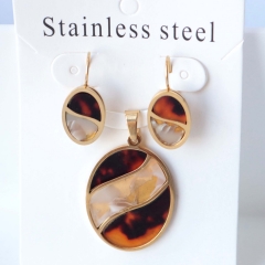 Stainless steel jewelry Earrings necklaces  set Wholesale