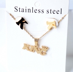 Stainless steel jewelry Earrings necklaces  set Wholesale