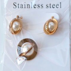 Stainless steel jewelry Earrings necklaces  set Wholesale