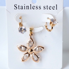 Stainless steel jewelry Earrings necklaces  set Wholesale