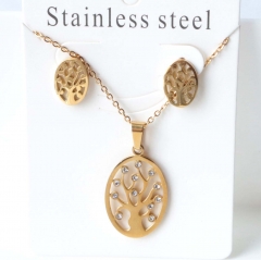 Stainless steel jewelry Earrings necklaces  set Wholesale