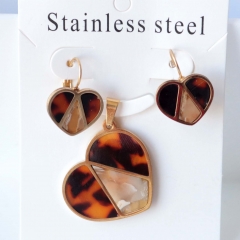 Stainless steel jewelry Earrings necklaces  set Wholesale