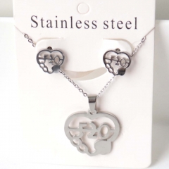 Stainless steel jewelry Earrings necklaces  set Wholesale
