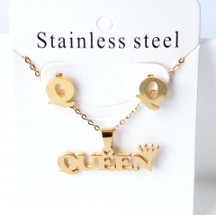 Stainless steel jewelry Earrings necklaces  set Wholesale