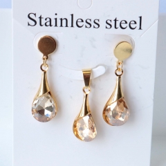 Stainless steel jewelry Earrings necklaces  set Wholesale