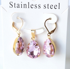 Stainless steel jewelry Earrings necklaces  set Wholesale