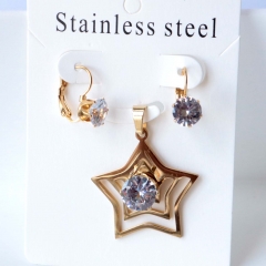 Stainless steel jewelry Earrings necklaces  set Wholesale
