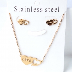 Stainless steel jewelry Earrings necklaces  set Wholesale