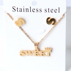 Stainless steel jewelry Earrings necklaces  set Wholesale