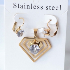 Stainless steel jewelry Earrings necklaces  set Wholesale