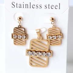 Stainless steel jewelry Earrings necklaces  set Wholesale