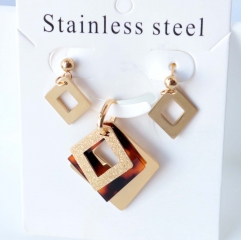 Stainless steel jewelry Earrings necklaces  set Wholesale