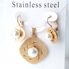 Stainless steel jewelry Earrings necklaces  set Wholesale