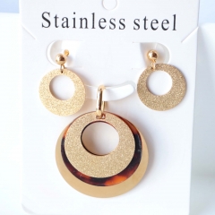 Stainless steel jewelry Earrings necklaces  set Wholesale