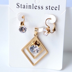 Stainless steel jewelry Earrings necklaces  set Wholesale