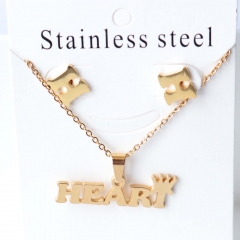 Stainless steel jewelry Earrings necklaces  set Wholesale