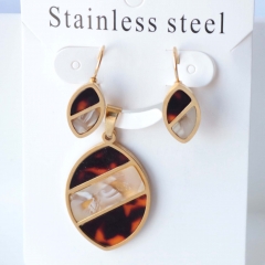 Stainless steel jewelry Earrings necklaces  set Wholesale