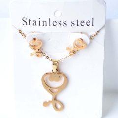 Stainless steel jewelry Earrings necklaces  set Wholesale