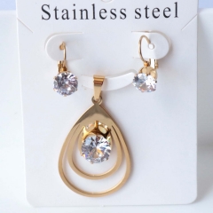 Stainless steel jewelry Earrings necklaces  set Wholesale