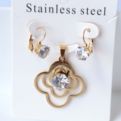 Stainless steel jewelry Earrings necklaces  set Wholesale