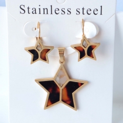 Stainless steel jewelry Earrings necklaces  set Wholesale