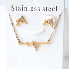 Stainless steel jewelry Earrings necklaces  set Wholesale