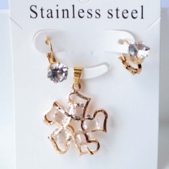 Stainless steel jewelry Earrings necklaces  set Wholesale