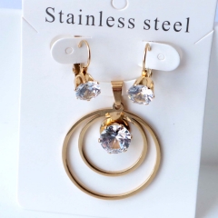 Stainless steel jewelry Earrings necklaces  set Wholesale