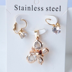 Stainless steel jewelry Earrings necklaces  set Wholesale