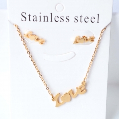 Stainless steel jewelry Earrings necklaces  set Wholesale