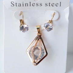 Stainless steel jewelry Earrings necklaces  set Wholesale