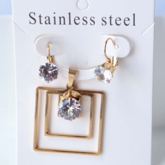 Stainless steel jewelry Earrings necklaces  set Wholesale