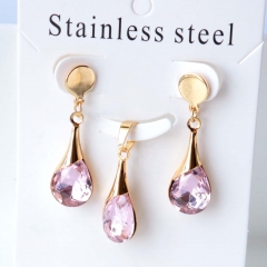 Stainless steel jewelry Earrings necklaces  set Wholesale