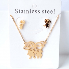 Stainless steel jewelry Earrings necklaces  set Wholesale