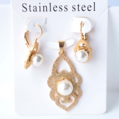 Stainless steel jewelry Earrings necklaces  set Wholesale