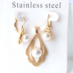 Stainless steel jewelry Earrings necklaces  set Wholesale