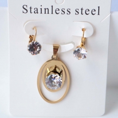 Stainless steel jewelry Earrings necklaces  set Wholesale